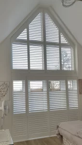 Gable End Shaped Shutter Installed By The Great Shutter Co Romsey
