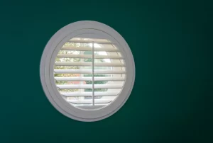 porthole shutter installed by The Great Shutter Co Farnham