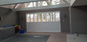Swimming Pool Tracked Shutters Installed By The Great Shutter Co.