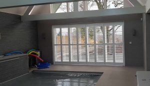 Waterproof Shutters Installed In a Pool in Winchester By The Great Shutter Co.